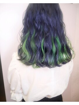 シェリエ(Cherie) ネイビーブルー/ダークネイビー/グリーンインナー/ライムカラー