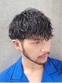 ツイストスパイラルパーマ無造作マッシュコンマヘアアップバング