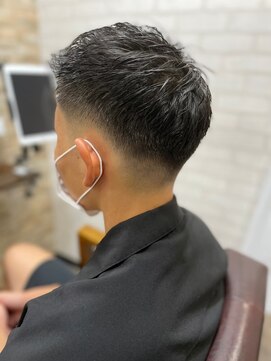 ハサミバイアトリエナガノ 千葉(8sami by atelier nagano) MEN’SHAIR ウルフ アッシュブラックカルマパーマベリーショート