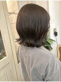 前髪ありオリージュくびれ外ハネミディアム30代40代梅ヶ丘美容室