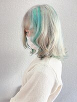 アジールヘア 所沢プロペ通り店(agir hair)&nbsp;ポイントメッシュリーフグリーンホワイトシルバー所沢池袋20代