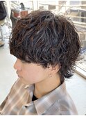 メンズ波巻きスパイラルパーマツイストスパイラルパーママッシュ
