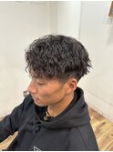 かき上げツイストスパイラルパーマ.