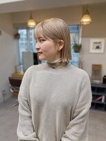 アンドチル 渋谷(AND CHILL)&nbsp;ぱつっとボブ/切りっぱなしボブ/ハイトーンボブ　渋谷