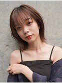 ミディアムレイヤーカットボブウルフ/10代20代/インナーカラー