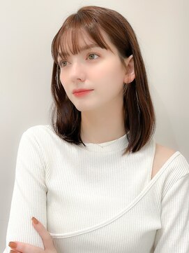 レア 表参道(L'ea) ミディアムヘア暗めカラーグランマッシュデザインカラー