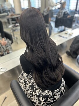 ペレ 栄店(PELE) デザインカラー/レイヤーカット/ウェットヘア/オリーブベージュ