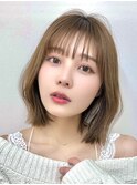 ボブディオリーブベージュ髪質改善縮毛矯正フェイスレイヤー