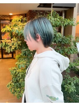 OX CREATION 椥辻 オックスクリエーション ブルー/広がらない理想ボブ/ショートボブ/20代30代40代