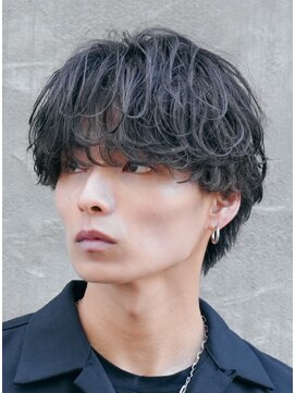 レタッチ バイ フィフス 天神大名(RETOUCH by fifth) 福岡天神ゆるめシャドウパーマメンズマッシュウルフカット緩め