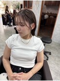 那覇美容室/おもろまち美容室/シースルーボブ/切りっぱなしボブ