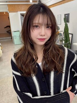 ハニーシブヤ(HONEY shibuya) ゆるふわウェーブ/レイヤーカット/チョコレートブラウン1