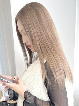 ダブルカラー/ホワイトミルクティー/ケアブリーチ