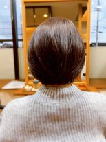 ヘアーブランドジン ティアラ(HAIR BRAND Jin Tiara)&nbsp;大人ショートボブ×白髪ぼかしカラー【松山美容室】