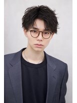 ルーシー 福岡大名店(LUCEY)&nbsp;センターパートフェザーパーマシャドウパーマメンズパーマ
