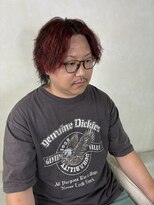 ヘアー ル シェーヌ ワンセカンド(hair le chene 1/2)&nbsp;ミディアムパーマ×レッド