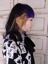 ロリム(RorriM)&nbsp;インナーカラー　パープル×イエロー　ダブルカラー