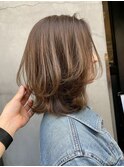 【佐藤健太郎】アッシュベージュ小顔レイヤーミディアム