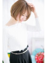 ヘアアンドビューティー ミック(Hair & Beauty miq)&nbsp;耳かけガーリー◎フェミニン大人ボブb