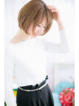 ヘアアンドビューティー ミック(Hair & Beauty miq) 耳かけガーリー◎フェミニン大人ボブb