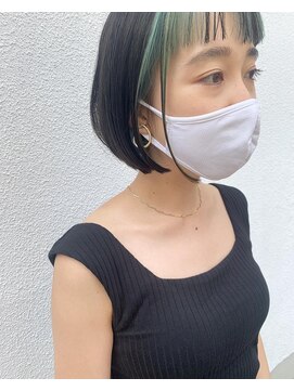 アミ カシワ(ami kashiwa) フェイスフレーミングカラー☆green☆