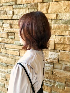 エノモト(ENOMOTO) 20代30代40代ふんわりニュアンスパーマ春カラーベリーピンク