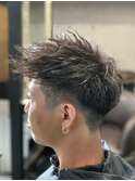 ツイストパーマ×アッシュ×メンズカット