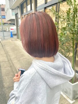 ギフト(Gift. hair&spa) 【Gift.hair&spa】ピンクハイライト×ボブ