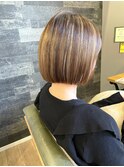 ハイライトカラーボブスタイル