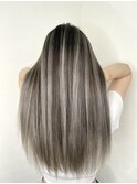 シルバーカラー/バレイヤージュ/かきあげロング