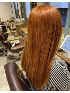 フェリア 渋谷(Feria) 【Feria 渋谷】ケア剤入Wカラー×ビビットオレンジ "Tsuyuki"