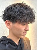 ツイストスパイラルパーマ波巻きスパイラルパーマツーブロック