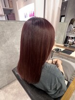 モク(mok)&nbsp;ブリーチなしチェリーレッド韓国ヘア