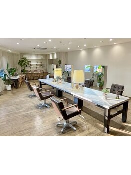 【上野芝駅東口・徒歩5分】お席の間隔を空けておりますので、お悩みや要望を言いやすい空間♪[駐車場8台有]