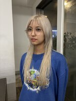 レコ 渋谷(LECO) ホワイトカラーハイトーンロングウルフ