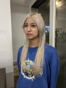 レコ 渋谷(LECO) ホワイトカラーハイトーンロングウルフ