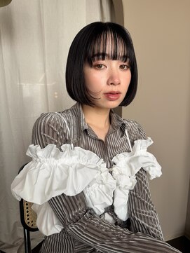 ニモ(NIMO.) ボブ切りっぱなしボブ丸みボブシースルーバング