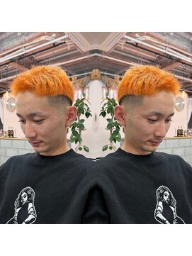 髪屋 紬 メンズ/メンズカット/メンズパーマ/オレンジ