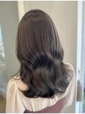 オリーブブラウンアッシュベージュダブルカラーブリーチなし