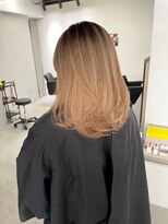 キング(K!ng)&nbsp;縮毛矯正髪質改善ハイライトレイヤーカット枚方美容室エクステ