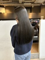 ヌープヘアーアイス(NUUP.hair ici)&nbsp;艶感髪質改善カラー大人可愛いオリーブグレージュ20代30代