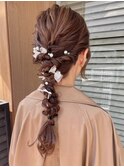 深澤/編み下ろしヘア/ヘアセット/ヘアアレンジ結婚式ヘア