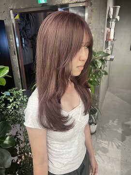 キャラハーフ 池袋東口店(KYARA HALF) 【MIZU】ピンクベージュ×レイヤー