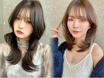 レーヴバイロンド 仙台(Reve by Lond)の写真/前髪カット/顔周りレイヤーで柔らかく華やかな韓国ヘアに。高い再現性と小顔魅せ[韓国/髪質改善/仙台]