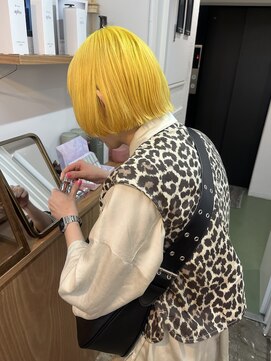 アル 心斎橋(alu) ミニボブ/ハイトーンカラー/ブリーチ