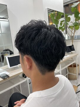 ミエル ヘア 新宿(miel hair) メンズパーマブルーブラック【新宿】