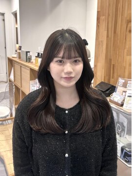 ネオリーブウリ 二子玉川店(Neolive uri) ミディアムヘア暗めカラーデザインカラーフェイスフレーミング
