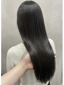 黒髪メテオカラー◎冬のつや髪ストレート×髪質改善