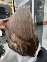 ラピス 渋谷本店(Lapis) エンドカラー/ミルクティーカラー/レイヤーカット/髪質改善