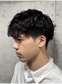 波巻きスパイラル ツイストスパイラル ツーブロック